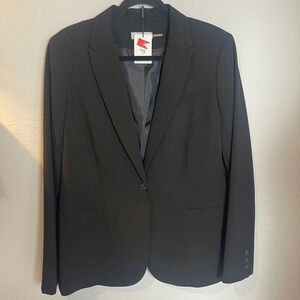 Calvin Klein Blazer Classic Fit Career Office Jacket Black Size 16‎